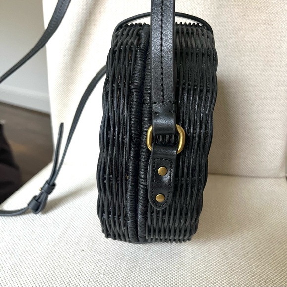 J. Crew Round Straw Bag in Black - Picture 3 of 15